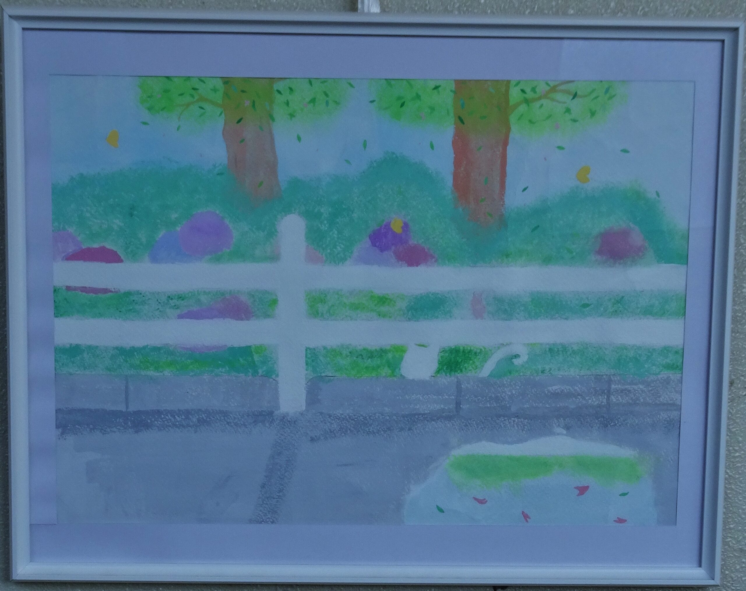第13回展、詩「散歩道」に描かれた同校生徒の出品作品